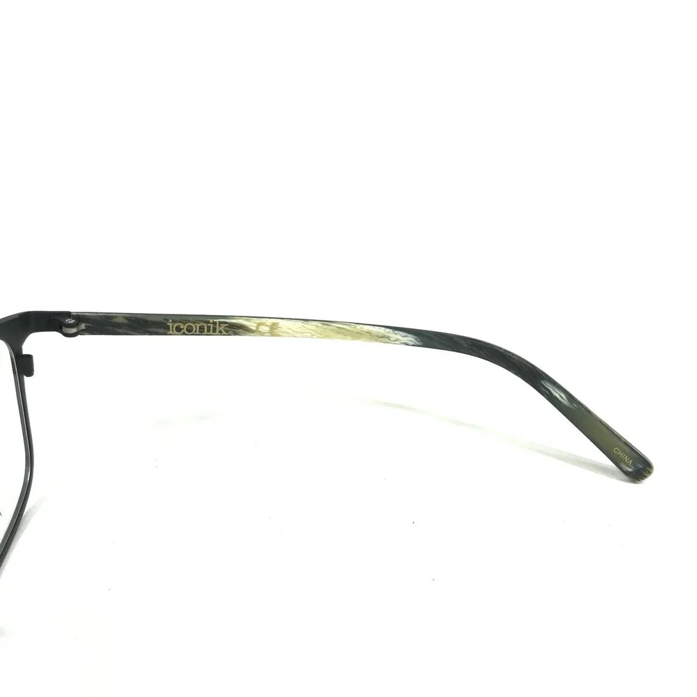 Iconik Eyeglasses Frames Henry C02 Black Square Full Rim 53-17-140
